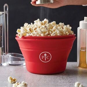 Pampered Chef Silicone Microwave Popcorn Maker Collapsible Personal/Small Size